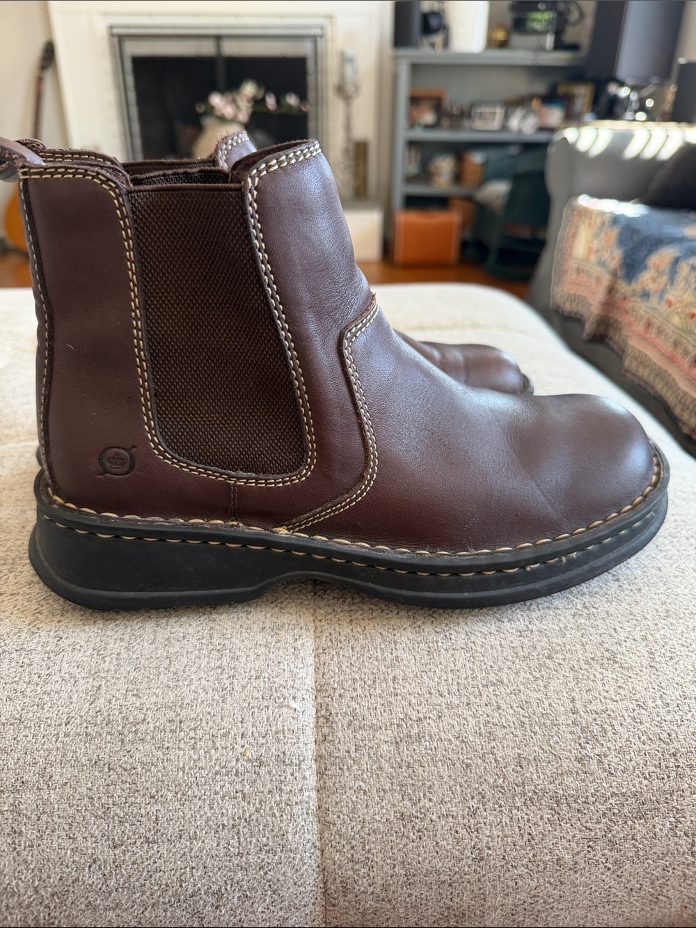 Born Dark Brown Leather Chukka Boots EU 39 Women’s 8 - Picture 8 of 14
